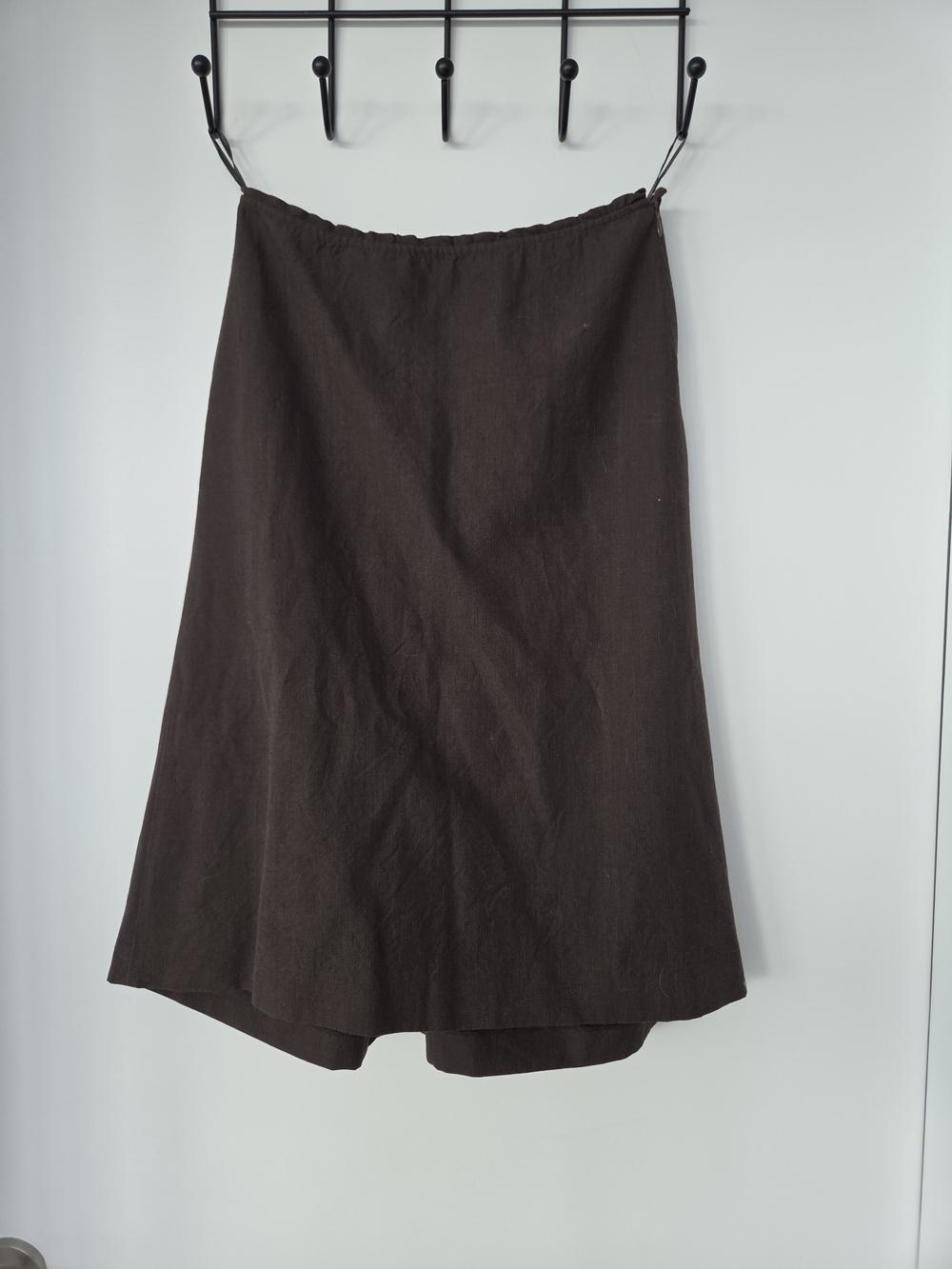 Miu Miu Dark Brown Midi A-Line Skirt
